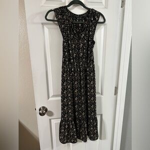 J. Crew Mercantile Black Floral Maxi Dress